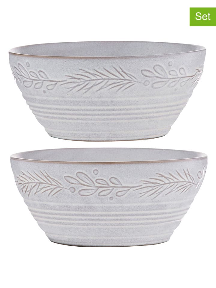 Ladelle 2er-Set: Schalen "Croft" in Weiß - Ø 15 cm - onesize
