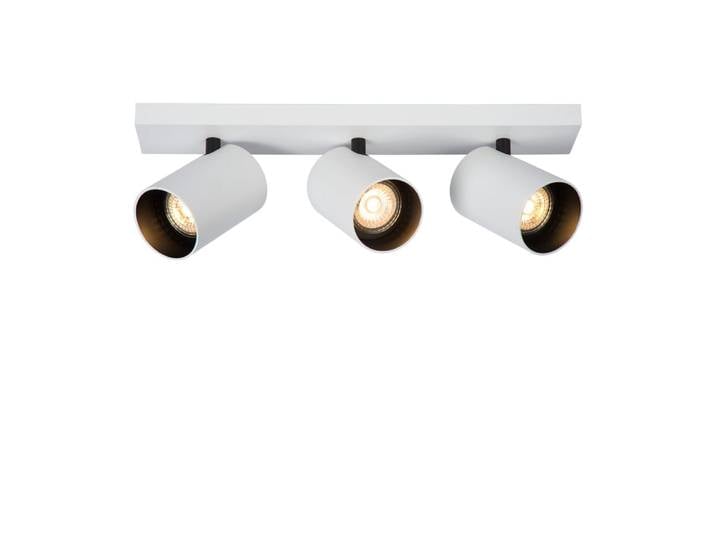 Spot de plafond à 3 lumières en métal, blanc, 42 cm