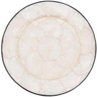 Saro Lifestyle Polished Capiz Charger Plate (Set of 4)