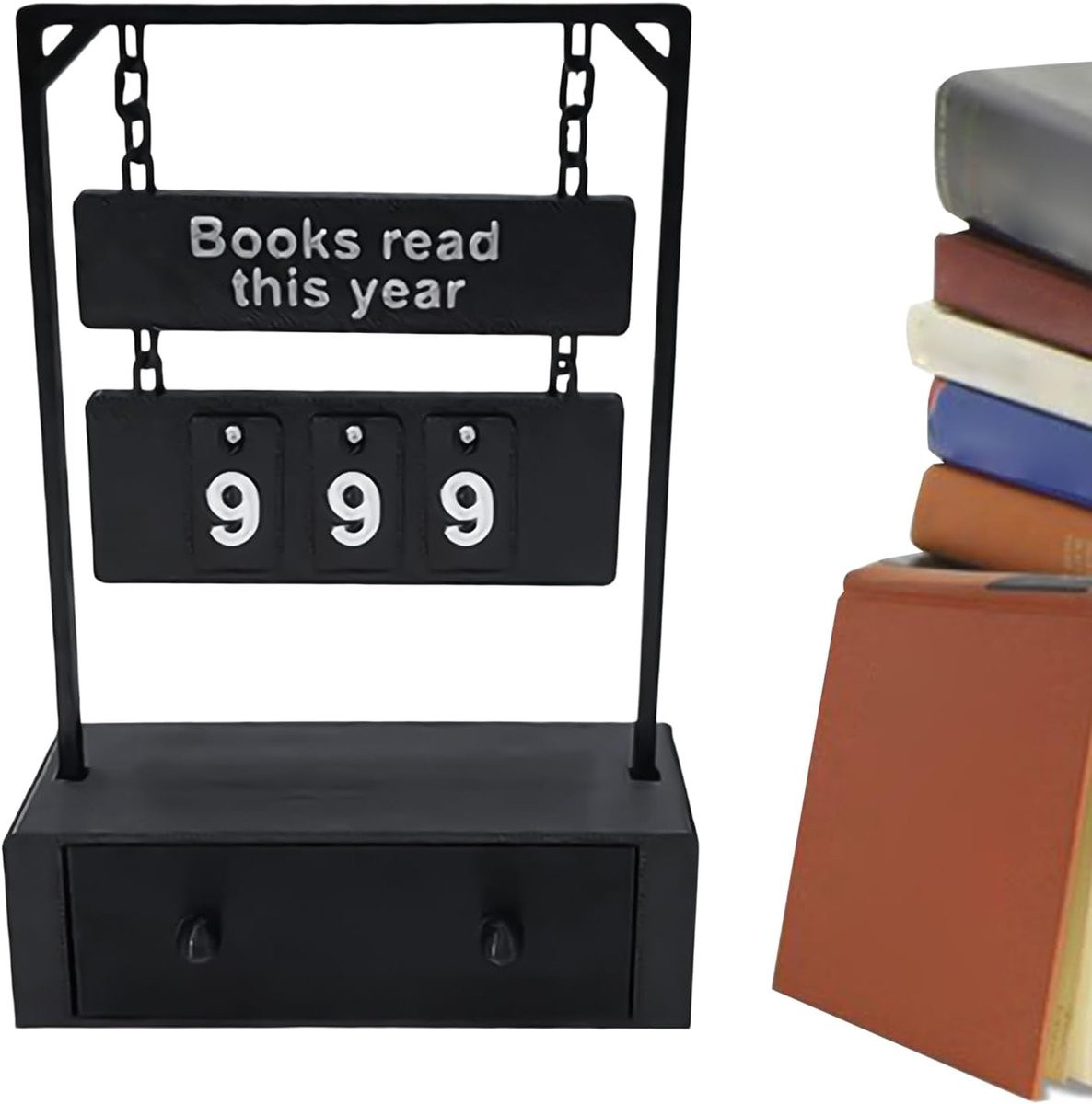 Boek Teller Leesmeter Display met Geïntegreerd Opbergvak - 13.8 x 10 x 5 cm