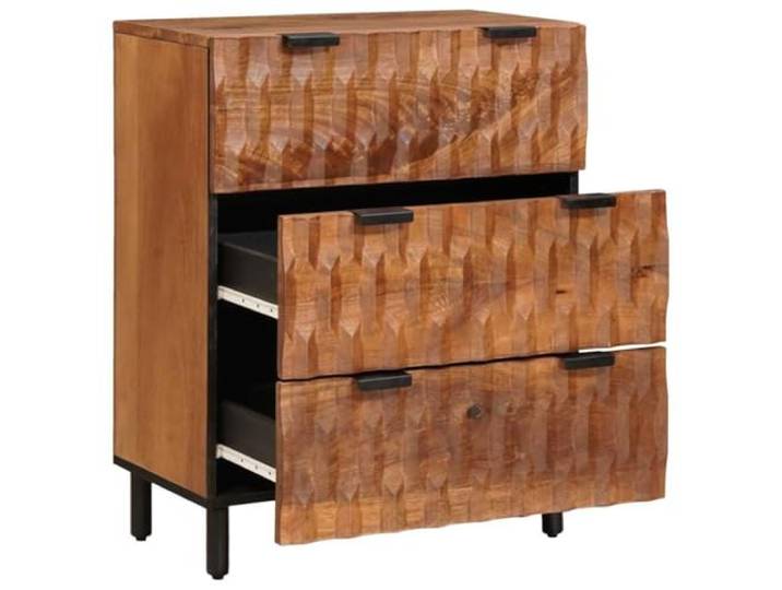 YUTAASU Sideboard Akazienbraun 60x33x75 cm
