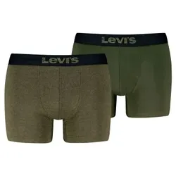 Levis 2P Men Optical Illussion Boxer Brief Khaki Baumwolle Large Herren