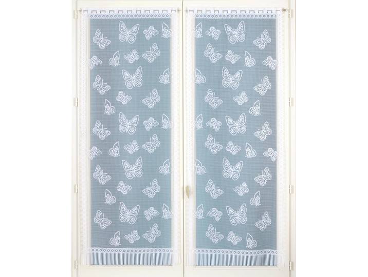Vitrage droit papillons - la paire - Blancheporte