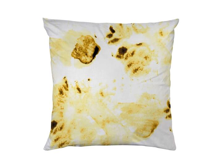 Dekokissen QUEENCE Gold und Weiss , gold (bedruckt), B:40cm L:40cm, Polyester, Dekokissen_Sitzkissen_Kissenhüllen, Dekokissen, Beidseitig bedruckte Kissenhülle, Kissen 40x40cm, inkl. Reissverschluss