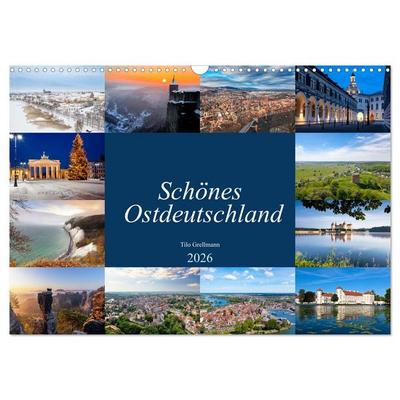 Schönes Ostdeutschland (Wandkalender 2026 DIN A3 quer), CALVENDO Monatskalender