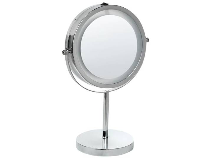 Glamouröser Kosmetikspiegel LED-Beleuchtung silber Vergrößerung Verdun