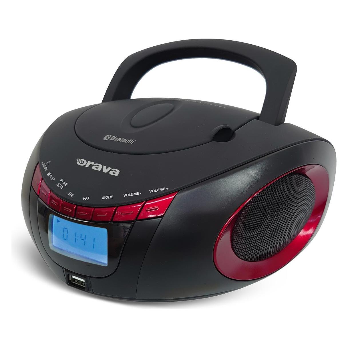 Orava RCD-813 rot / Radio-CD-Player / FM / USB / AUX / Bluetooth / 2x2W Lautsprecher (AM, FM, Bluetooth) (RCD-813 R)