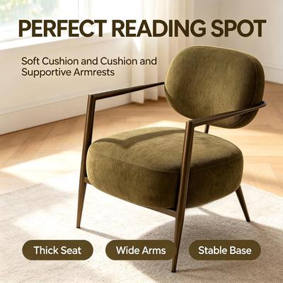 GREATPLANINC Metal Frame Accent Chair Lounge Armchair