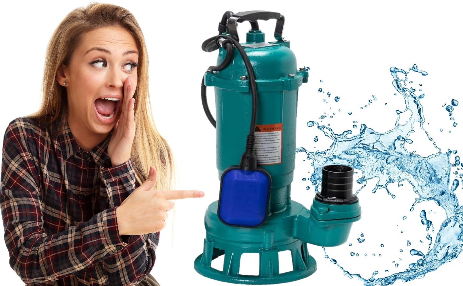 IBO CTR 1100 Dompelpomp - 1100 W - Grijs - Krachtige afvalwaterpomp met automatische drijver