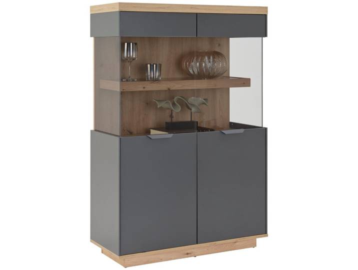Highboard Jake Anthrazit/Eiche Dekor B:89,1cm