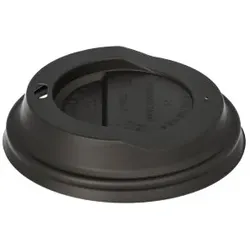 PAPSTAR 50 Dom-Deckel, C-PLA rund Ø 9 cm · 2,1 cm schwarz
