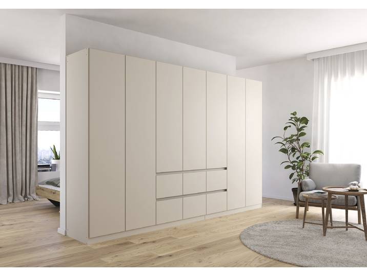 Drehtürenschrank Mainz 315cm Beige/Kaschmir Basic ohne Spiegeltür/-en