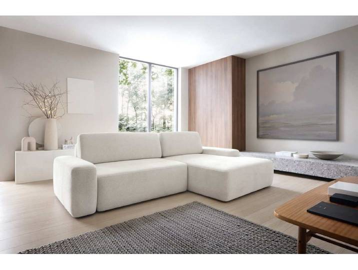 Designer Ecksofa Bianca mit Schlaf- und Klappfunktion - Rechts - Luxusbetten24