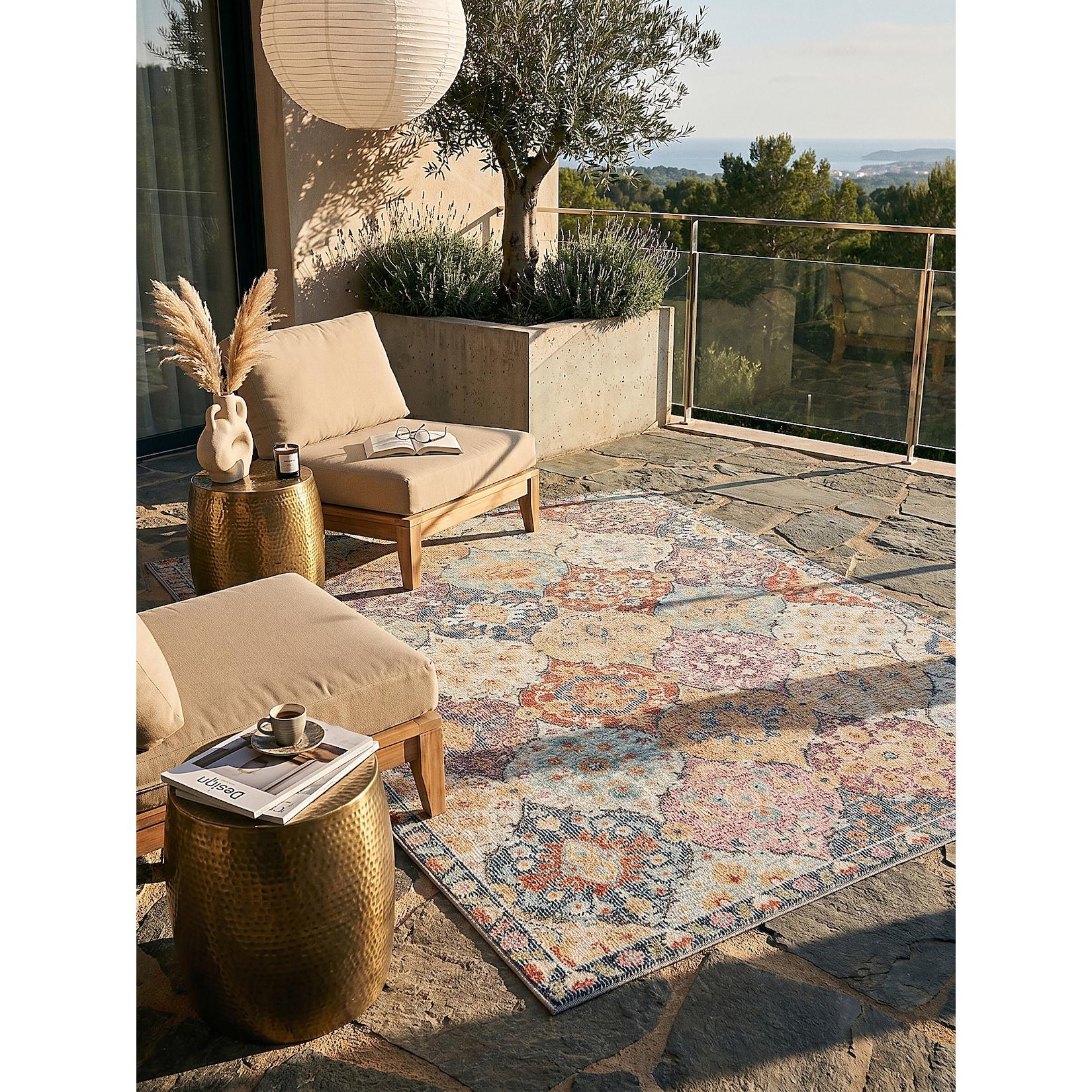 Outdoor-Teppich Niederflor Mehrfarbig 140x200 cm - LIMMAT Kadima
