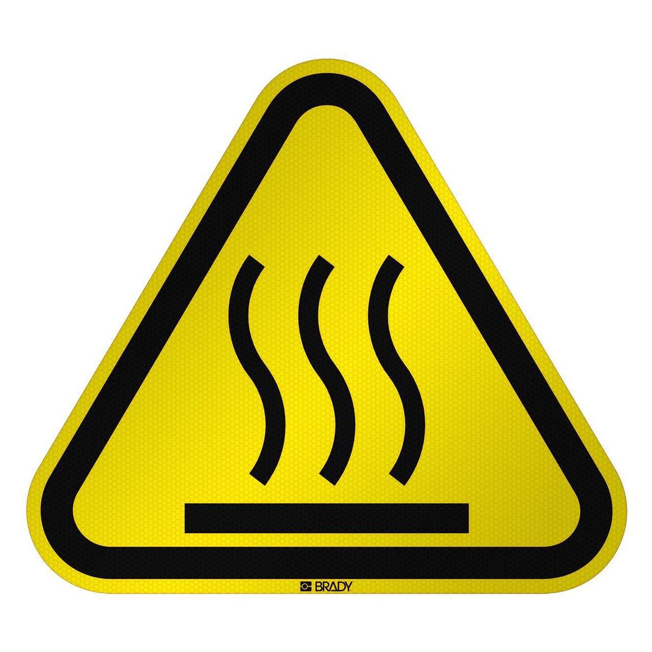Brady ISO Safety Sign Warning Hot (W/W017/NT/RFL-TRI310-1)