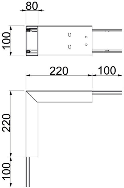 OBO Bettermann Angle extérieur PLM EC 0810 FS Tissu coupe-feu (7218042)
