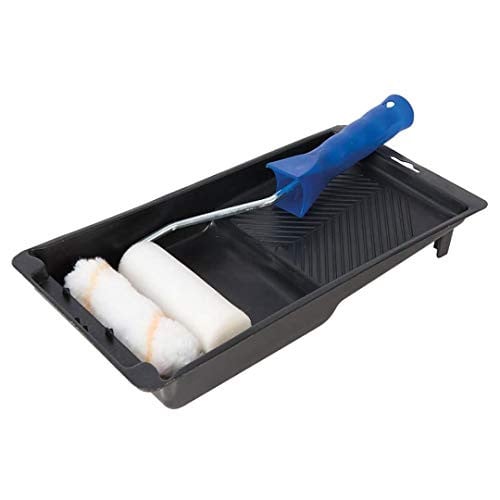 Silverline Mini-verfrollen set met verfbak, 100 mm