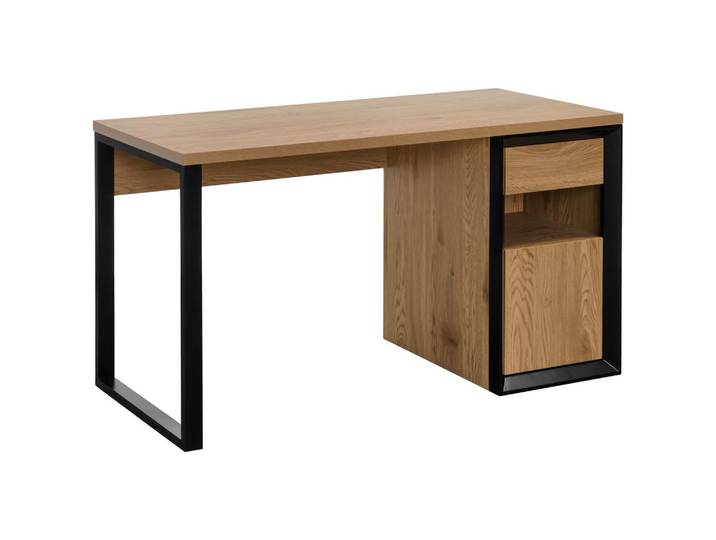 Schreibtisch Pluto Schwarz/Eichefarben L: 140 cm