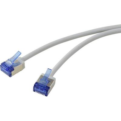 Renkforce RF-7116932 RJ45 Netzwerk Patchkabel CAT 6a U/FTP 5.00m Grau extrem dünn 1St.