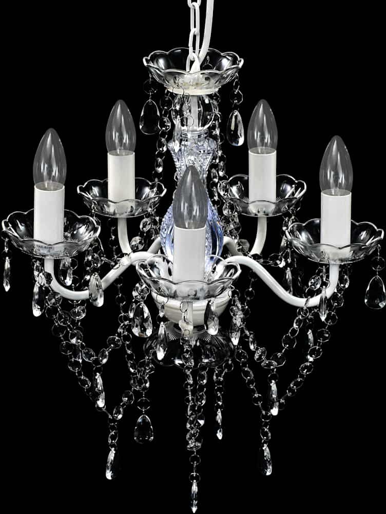 vidaXL Lustre 5 ampoules Transparent