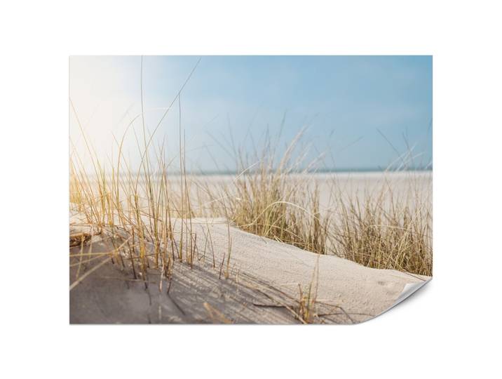 FOTOTAPETE für Schlafzimmer Dünen Sandstrand Gras Meerblick 200x140