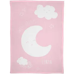 Herding Babydecke Unicade mit Namen 75x100 cm, rosa