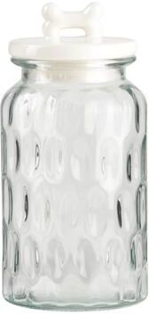 10 Strawberry Street Textured Glass Dog Treat Jar with Figural Lid - 44 fl oz