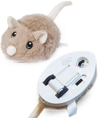 Uplift Essentials Smart Electric Fast Moving Interactive Mouse Toy beige Mouse