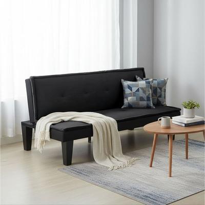 RELEXHHOON 63''Futon Sofa Bed, Soft Fabric, Lightweight,5-Position Adjustable