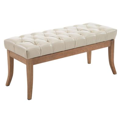 CLP Sitzbank Ramses Kunstleder antik hell Kunstleder HBT: 46x100x38 cm creme 100 cm