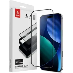 Crong 3D Armor Glass - gehärtetes Glas für iPhone 18 Pro Max / 17 Pro Max + Montage- Rahmen