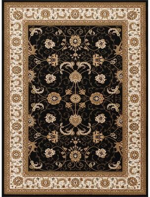 Kodotan sofa Black 5 ft. 3 in. x 7 ft. 3 in. Luxury Area Rug, 0.43 Pile Height – Sophisticated Warmth for Any Room