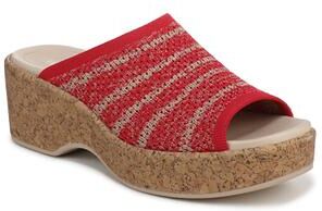 Women's Very Ready Platform Sandal by Bzees for LifeStride in Fire Red (Size 6 M)