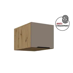 Küchen Aufsatzschrank 40 Küche ARIA Sandgrau Küchenzeile Anti Fingerprint