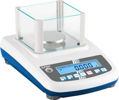 KERN & Sohn Präzisionswaage PFB 300-3 mit LCD-Display, Checkweighing-Funktion, Edelstahl-Wägeplatte ∅ 80 mm
