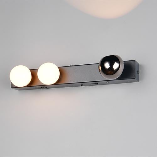 Wandlamp Arpino Trio zwart 30cm met LED en up-down lichteffect