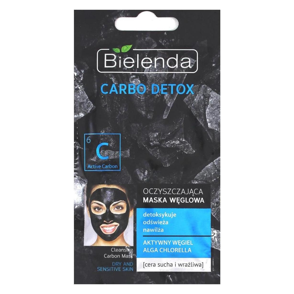 Bielenda Carbo Detox Cleansing Charcoal Mask For Dry And Sensitive Skin 8G (132532)
