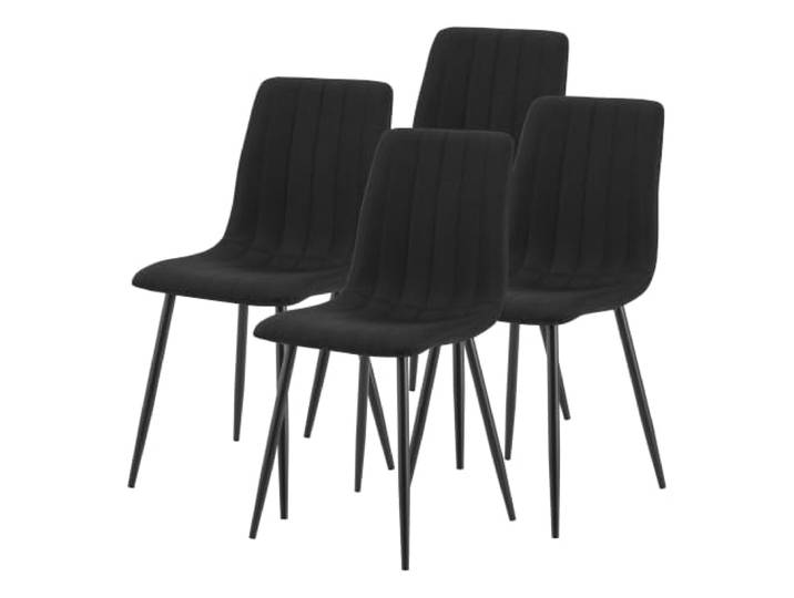 Helloshop26 Set mit 4 Esszimmerstühlen, modernes Design, robust, 89 x 43 x 52 cm, Schwarz, 03_0009808