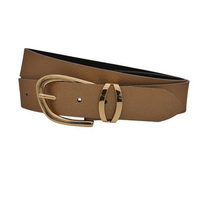 Ledergürtel ANNAMATONI "AnnaMatoni Ledergürtel Lora Ledergürtel Lora", Damen, Gr. TW80 - 95cm Gesamtlänge, gold (gold 999), 100% Leder, Gürtel Ledergürtel