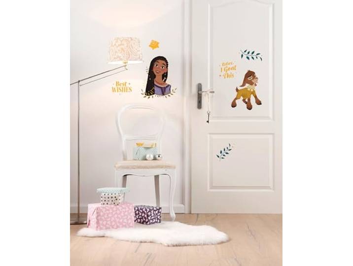 Disney Wish Wandtattoo - Best Wishes - Größe 50 x 70 cm - Wandsticker, Kinderzimmer, Rosas, Aufkleber