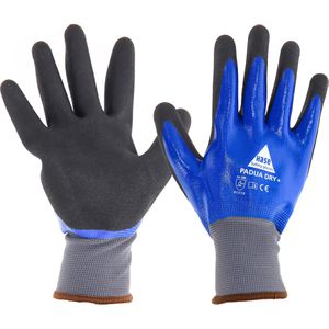Hase Arbeitshandschuhe Padua Dry+, 508680, Nitril-Beschichtung, blau, Größe 9 / L, 10 Paar