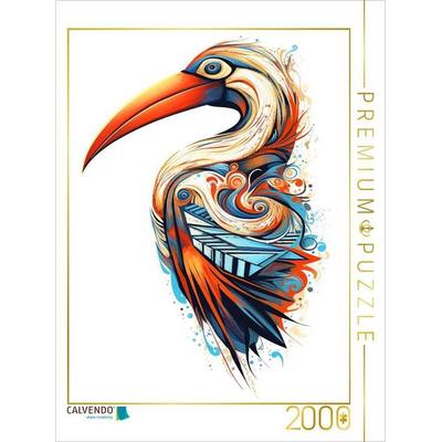 CALVENDO Puzzle Ibis im Tattoo Design | 2000 Teile Lege-Größe 90x67cm Foto-Puzzle für glückliche Stunden