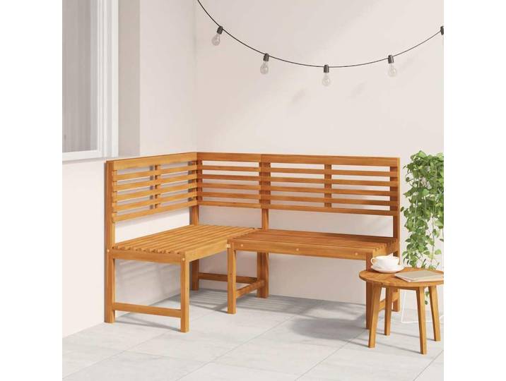 vidaXL Garten-Eckbank 140 cm Massivholz Akazie