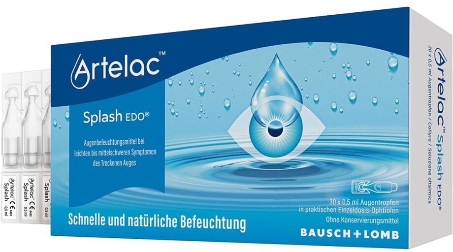 Artelac Splash EDO Augentropfen für trockene brennende Augen 30X0.5ml