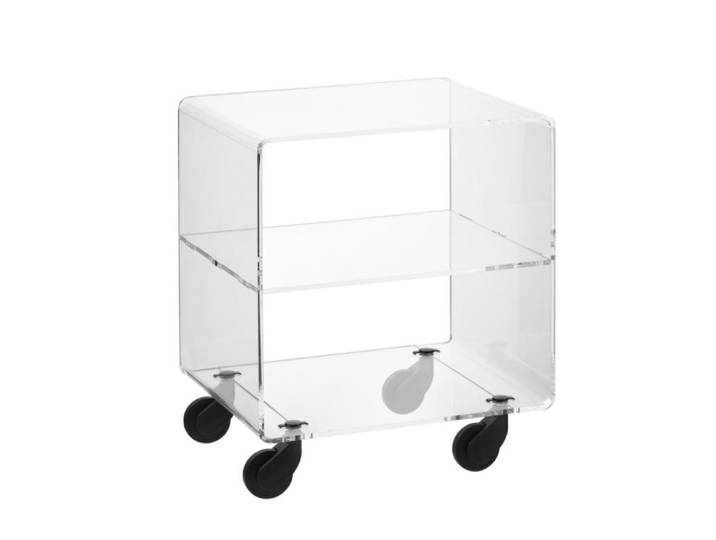 EMPORIUM table basse avec roulettes ANDY (Andy 3 - Verre acrylique)