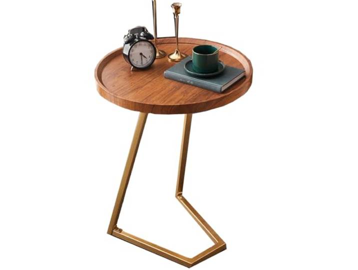 Couchtisch mit Metallrahmen, kleiner TV-Tabletttisch(/Natural a,40 CM)