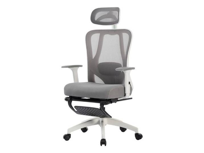 Sevencomfort-Chaise de bureau ergonomique avec siège réglable-chaise de bureau respirante avec support lombaire-charge 115KG-gris