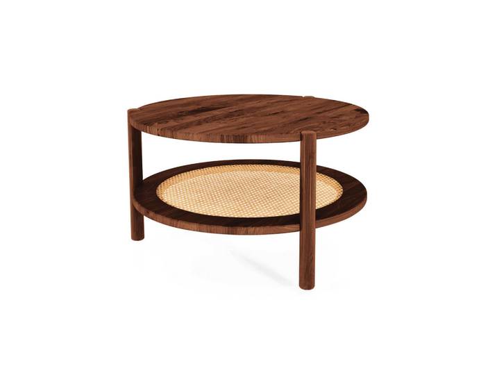 byoak Kaffeetisch Niedrig INA Wildeiche, Dunkelbraun, Holz, Kerneiche, 60x35x60 cm, Wohnzimmer, Wohnzimmertische, Couchtische