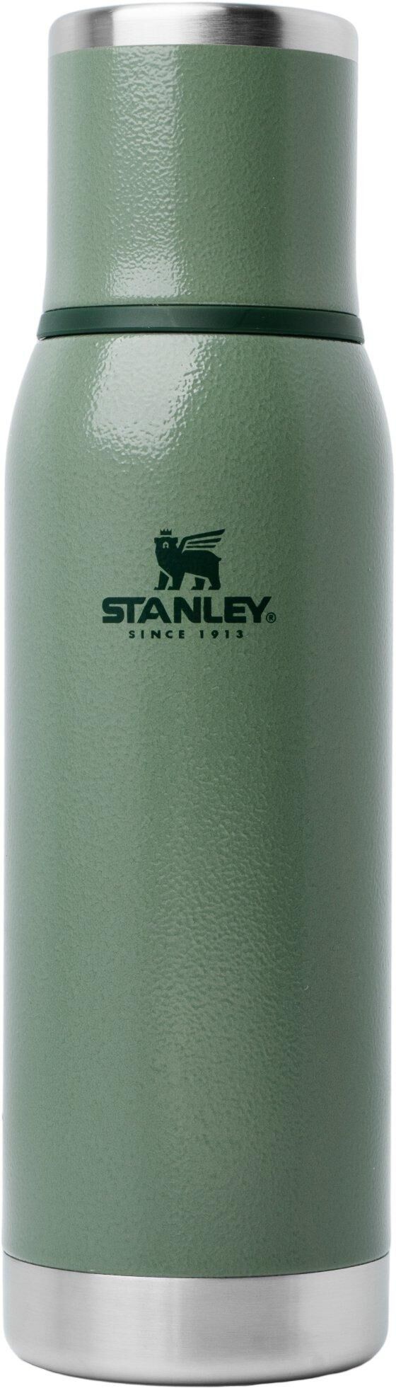 Termos Stanley The Adventure To-Go Bottle 25oz, Hammertone Green 10-10818-052 z korkiem z otworem do nalewania i kubkiem, 750 ml