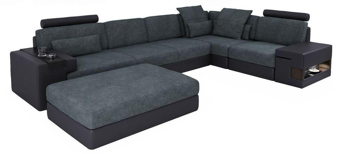 L-Form Sitzgarnituren Sitzkissen Holz Ecksofa Polstermöbel Wohn Landschaft
